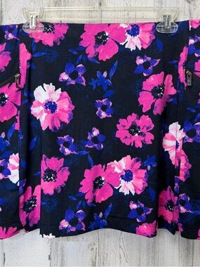 Tail Floral Golf Skirt in Hot Pink & Royal Blue